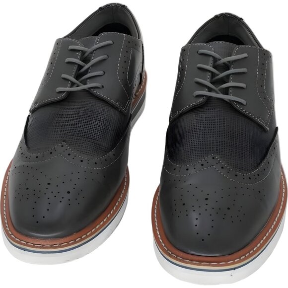 Vance Co Warrick Wingtip Derby Oxford Gray Men's Dress Shoes 11M - Picture 5 of 6